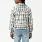 GIRLS WHITE CHECK  SHACKET