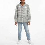 GIRLS WHITE CHECK  SHACKET