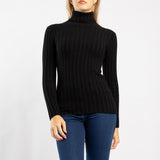 BLACK LONG SLEEVE POLONECK