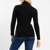 BLACK LONG SLEEVE POLONECK