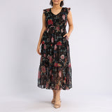 FLORAL SHORT SLEEVE DRESS