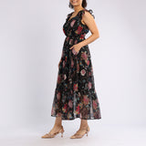 FLORAL SHORT SLEEVE DRESS