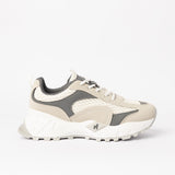 White And Grey Chunky Trainer Sneaker