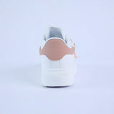 White Charmed Sneaker.Multi Eyelet.
