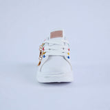 White Charmed Sneaker Multi Eyelet