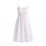 WHITE SLEEVELESS  DRESS