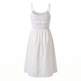 WHITE SLEEVELESS  DRESS