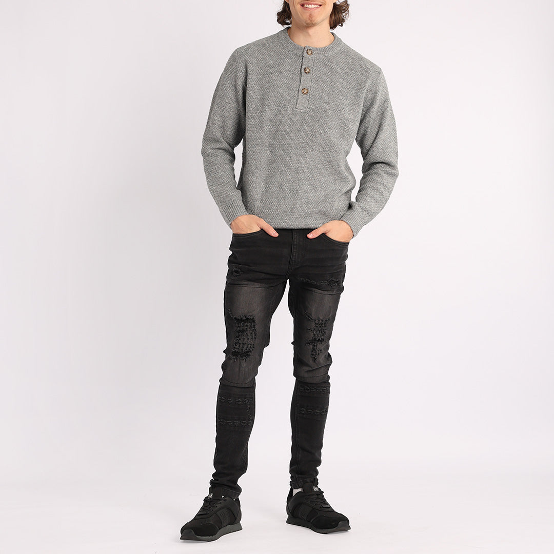 MENS MODA GREY JERSEY (3 BUTTON)