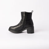 BLACK PU CHELSEA BOOT