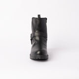 BLACK PU CHELSEA BOOT