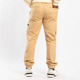 KHAKI CARGO TWILL JOGGER (ZIP DETAIL)