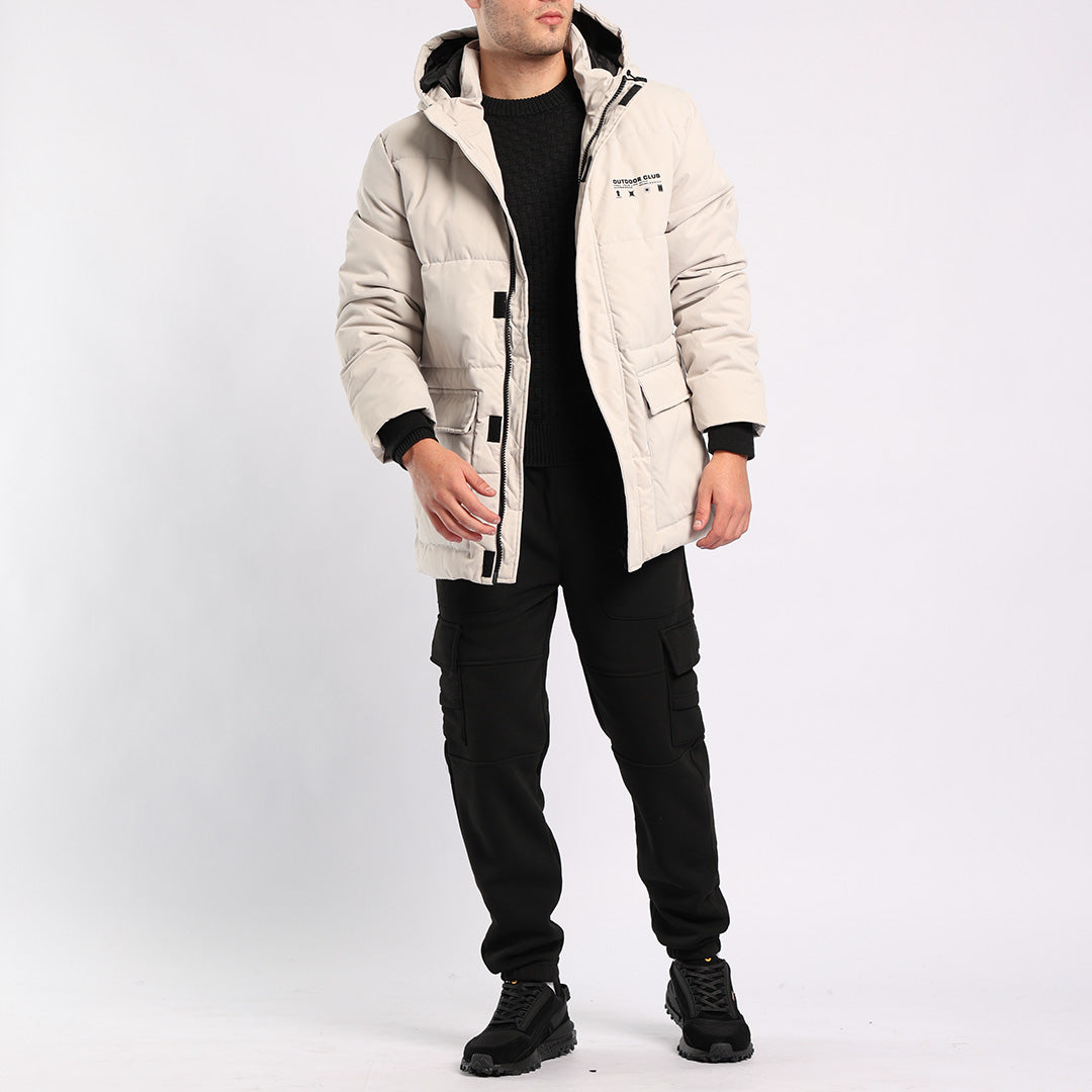 PUFFER JACKET WITH POCKET DETAIL