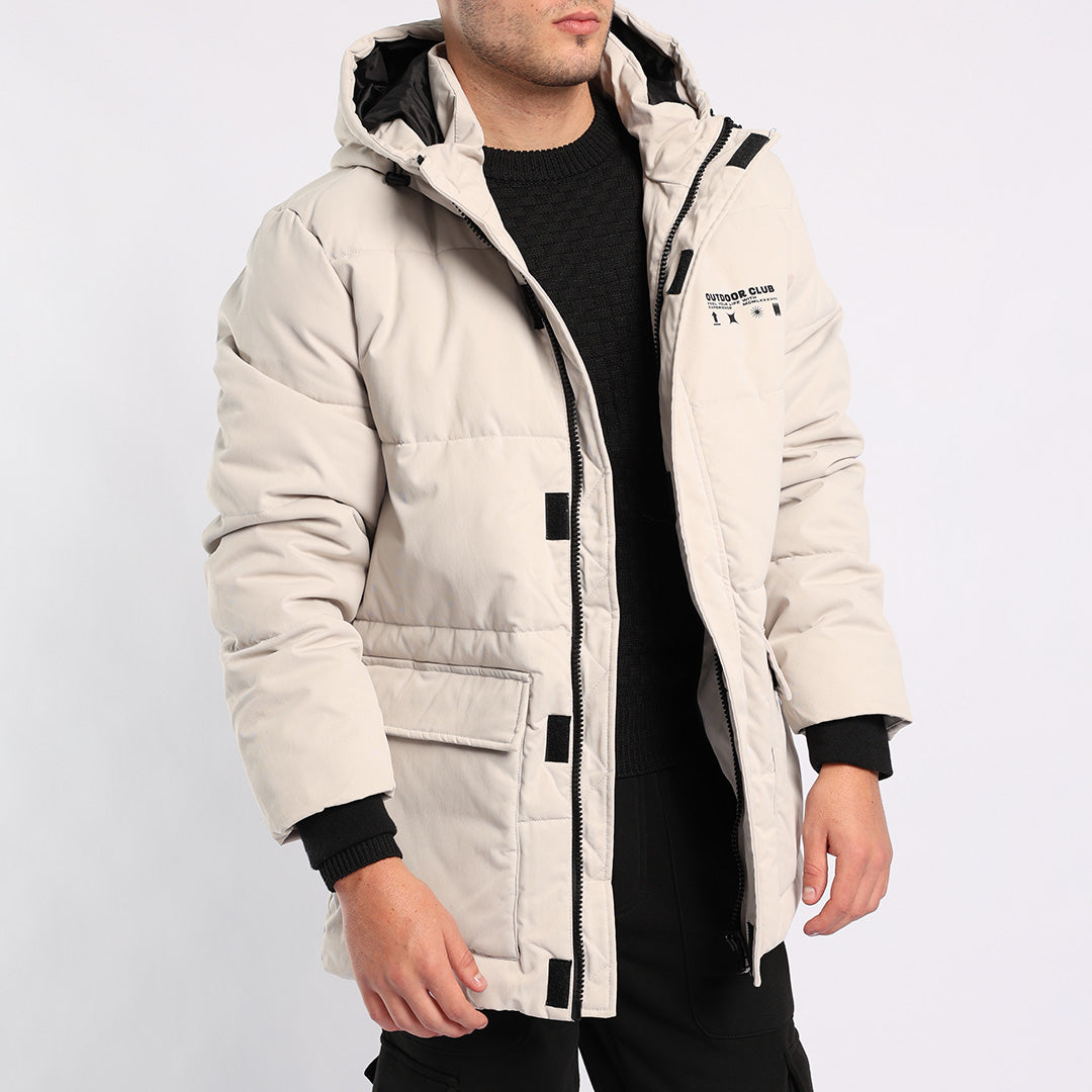 PUFFER JACKET WITH POCKET DETAIL