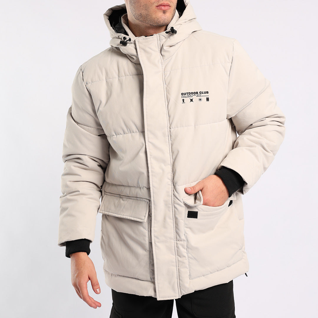 PUFFER JACKET WITH POCKET DETAIL