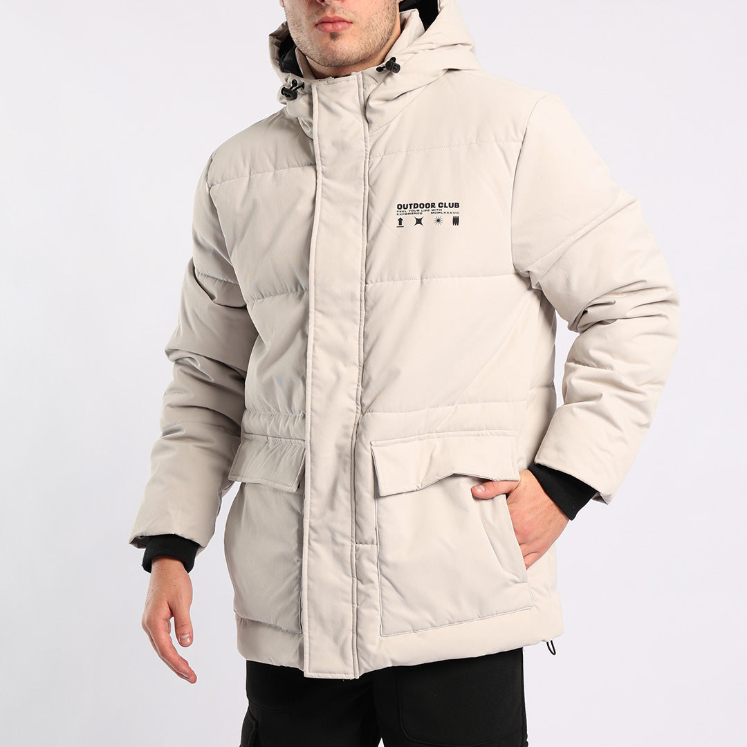 PUFFER JACKET WITH POCKET DETAIL