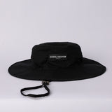 BLACK BOONEY BUCKET HAT (RED TAPE DETAIL)