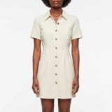 OATMEAL SHORT SLEEVE MINI DRESS