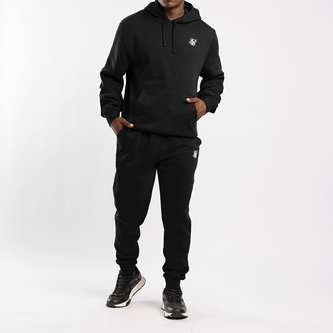 BLACK FLEECE HOODED PRINTED SWEATER