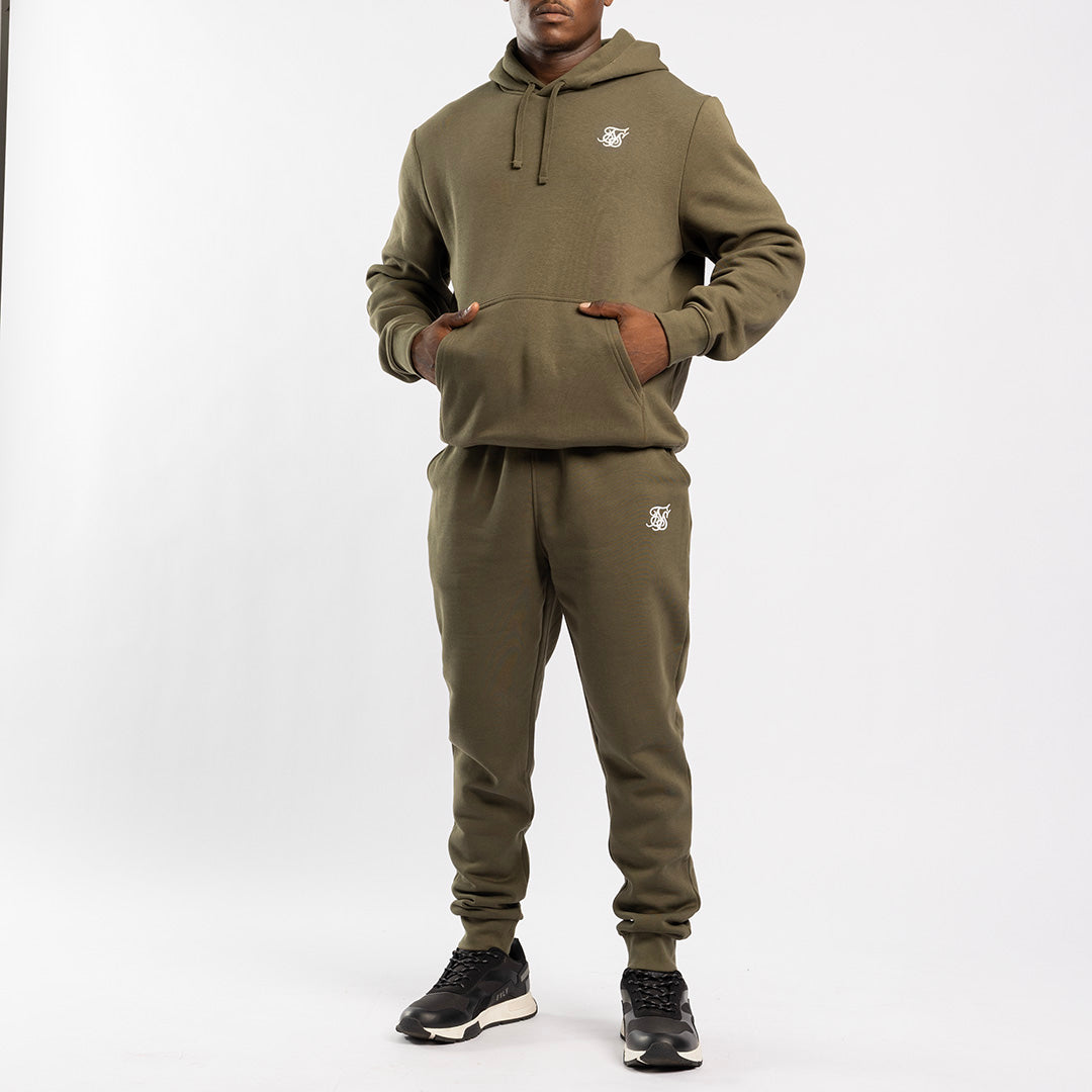 OLIVE FLEECE PRINTED JOGGER