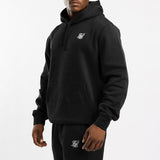 BLACK FLEECE HOODED PRINTED SWEATER