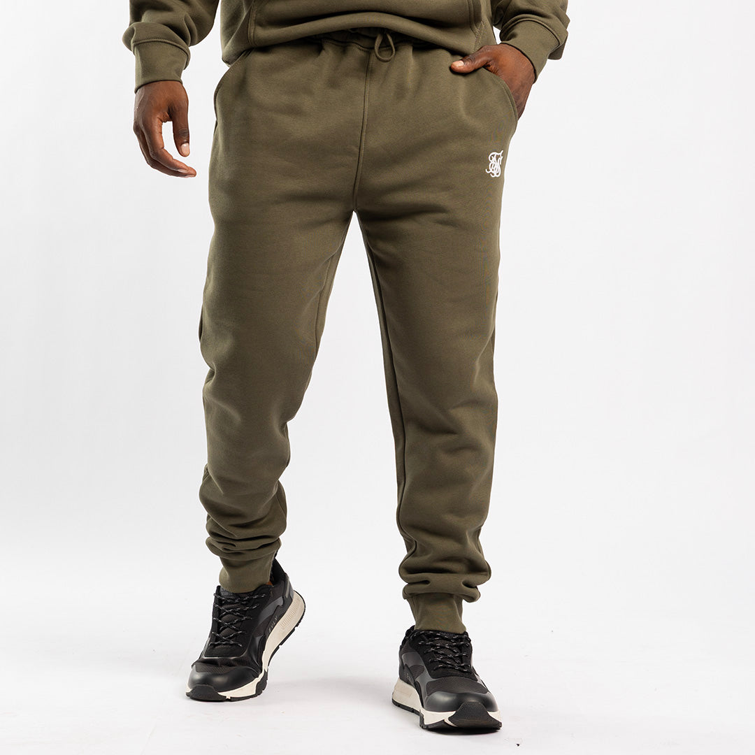 OLIVE FLEECE PRINTED JOGGER