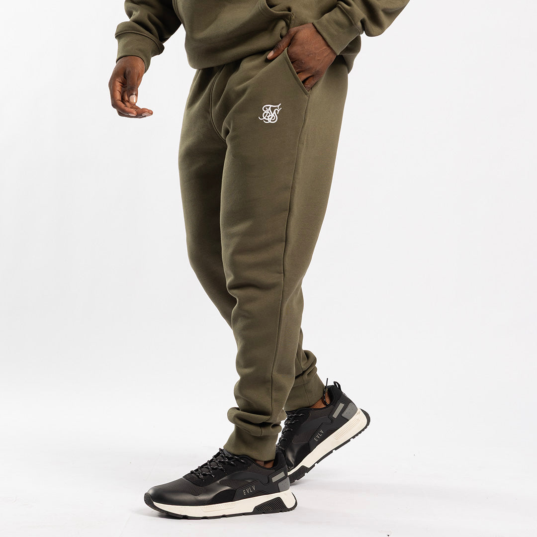 OLIVE FLEECE PRINTED JOGGER