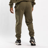 OLIVE FLEECE PRINTED JOGGER