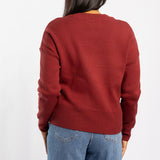 BURGUNDY LONG SLEEVE ROUND NECK JERSEY