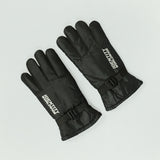 BLACK GLOVES (STRAP DETAIL, GRIP FEATURE)
