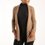 LADIES KHAKI LONG SLEEVE BLAZER