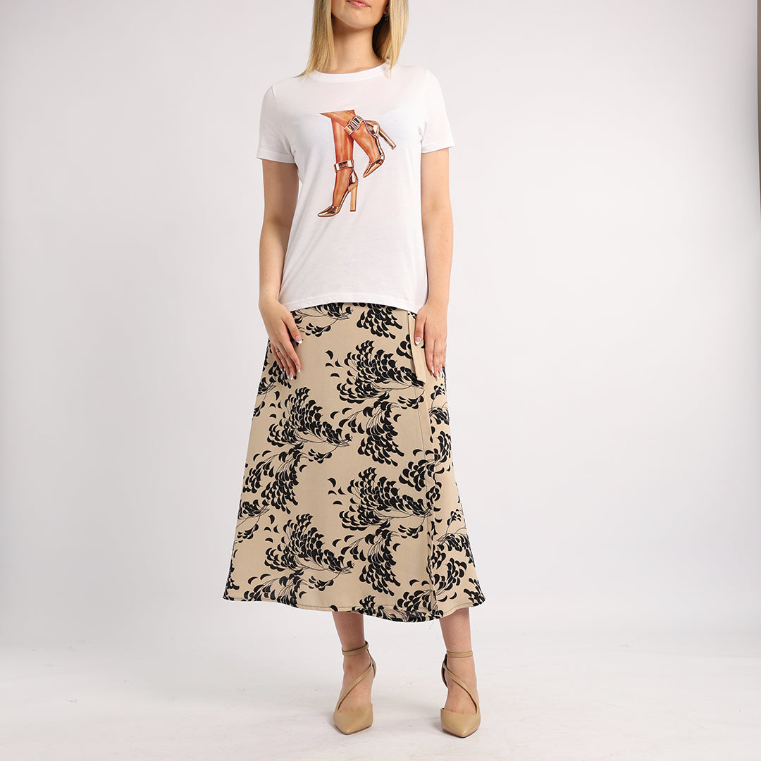 LADIES ALORA TBC PRINTED WRAP SKIRT