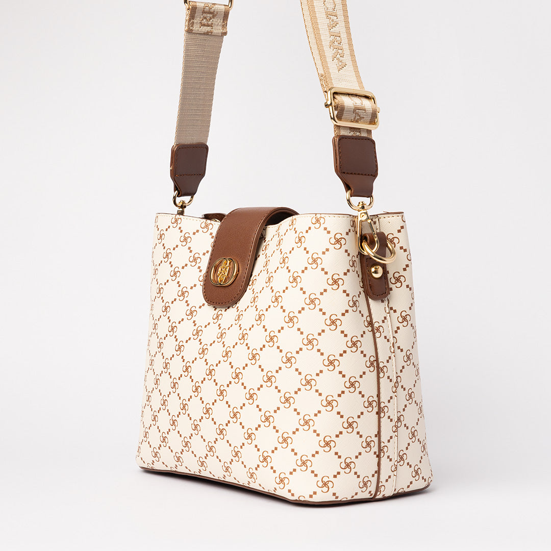 Structured Aop Tote Bag.Laptop Compartment.