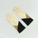 BEIGE GLOVES (GEOMETRIC COLOR BLOCK)