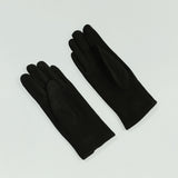 BLACK GLOVES (CHECKERED BOW DETAIL)