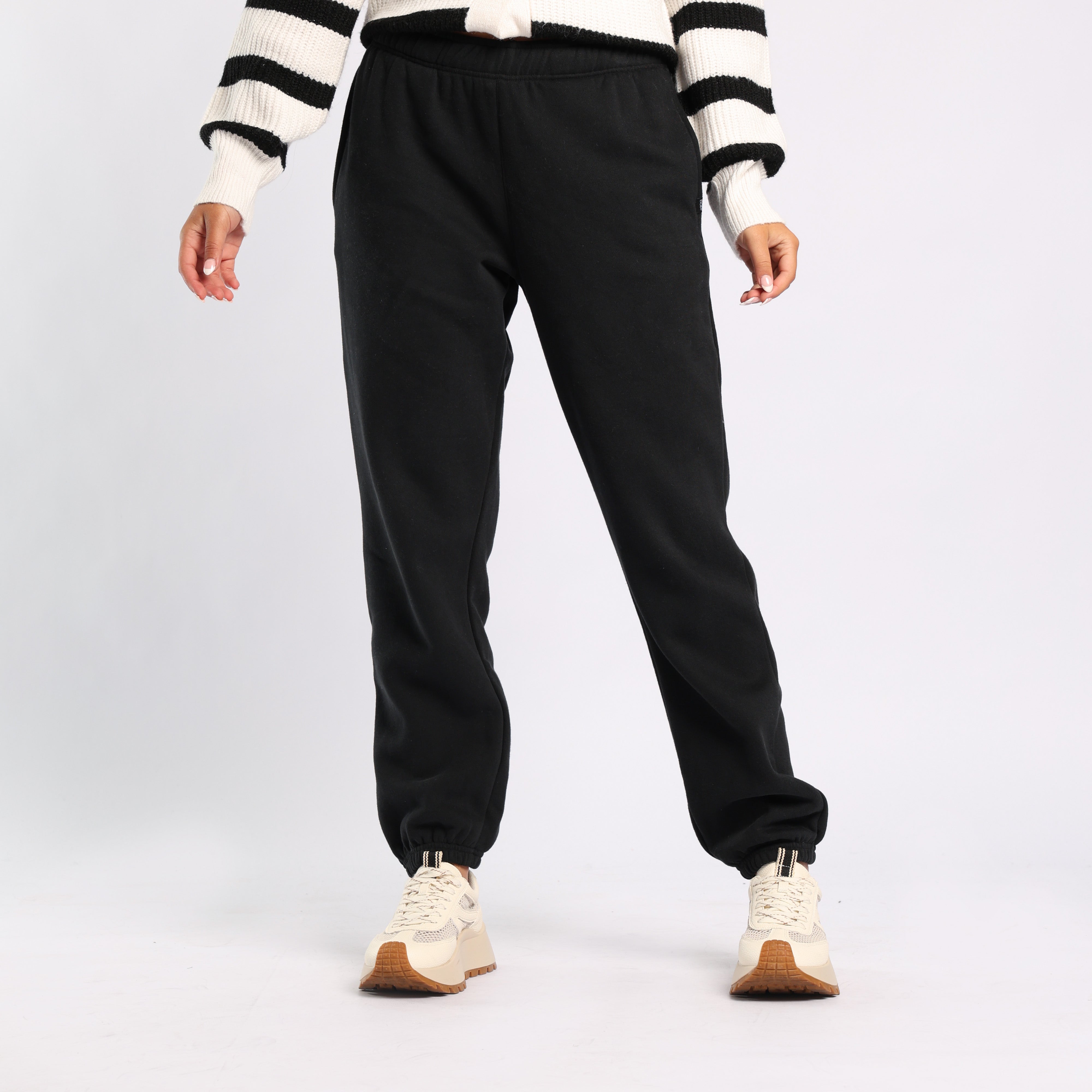 BLACK JOGGER WITH ELASTIC WAISTBAND