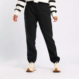 BLACK JOGGER WITH ELASTIC WAISTBAND