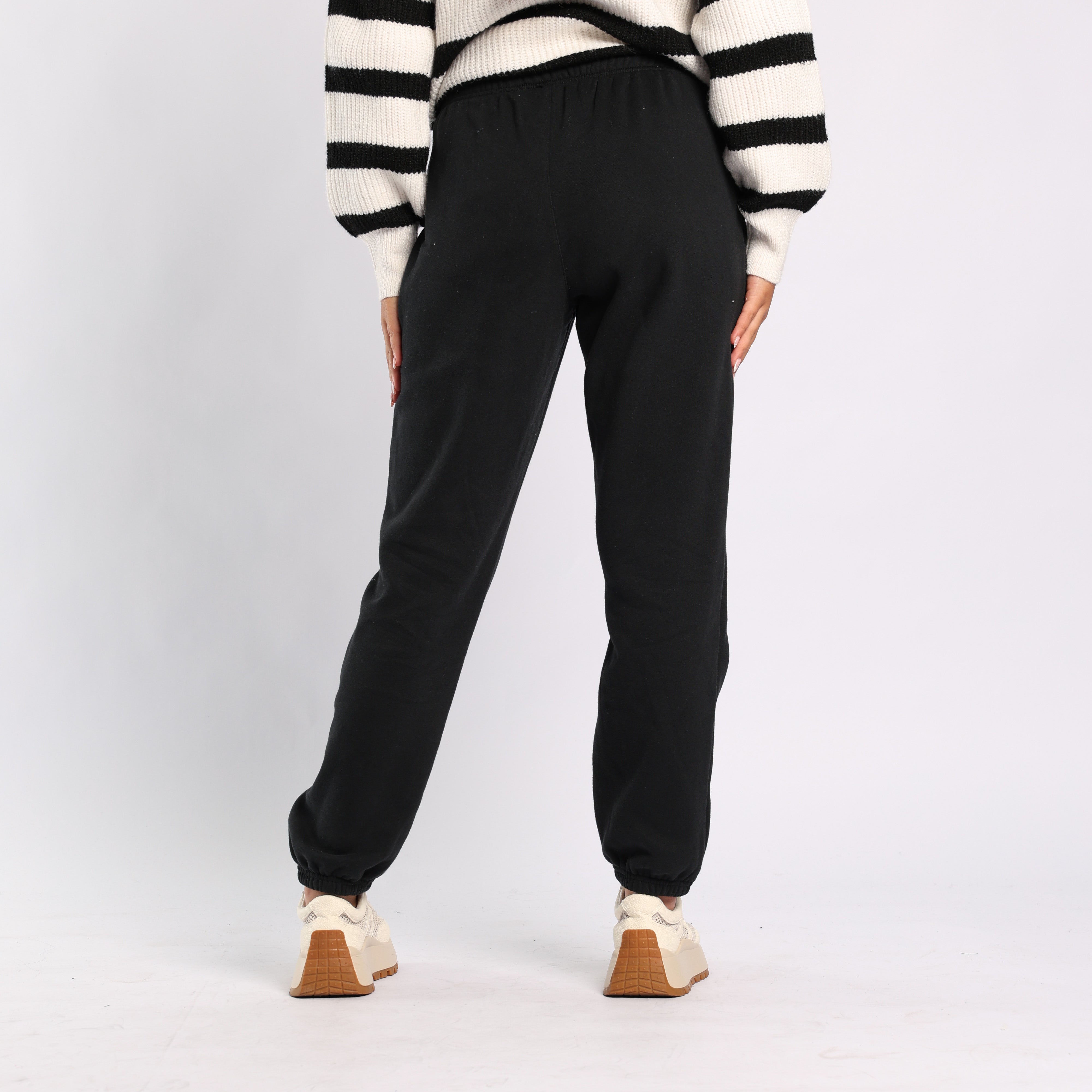 BLACK JOGGER WITH ELASTIC WAISTBAND