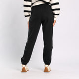 BLACK JOGGER WITH ELASTIC WAISTBAND