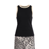 BLACK VEST WITH CREAM LINING