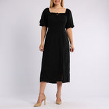 LONG DRESS WITH SLIT IN FRONT