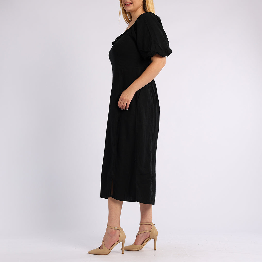 LONG DRESS WITH SLIT IN FRONT