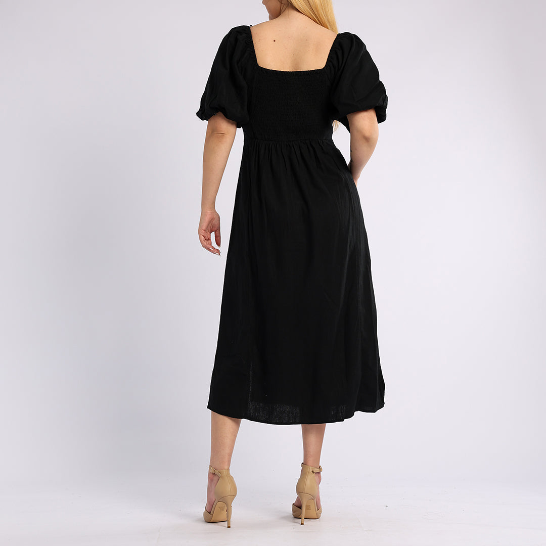 LONG DRESS WITH SLIT IN FRONT