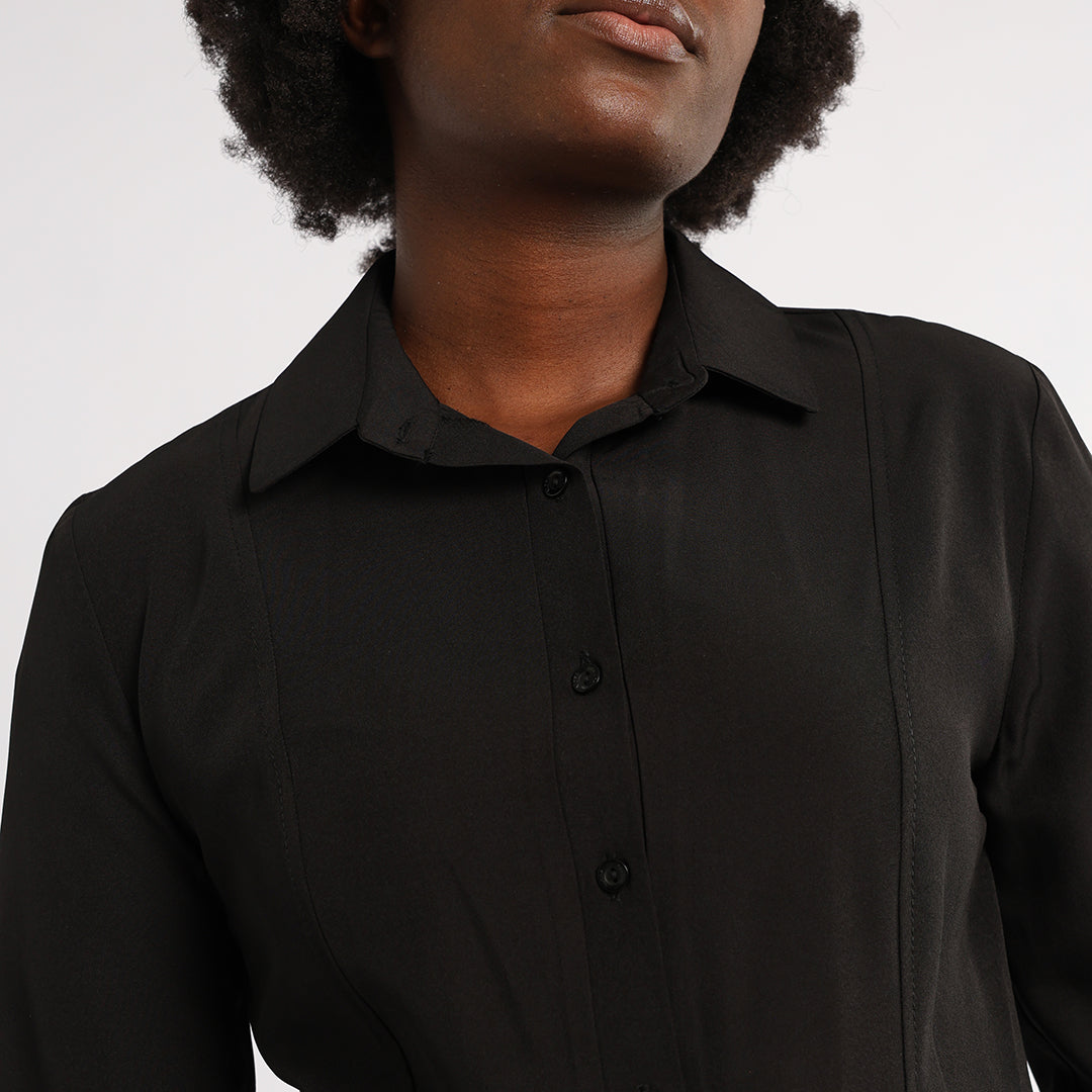 ALORA LADIES BLACK SHIRT