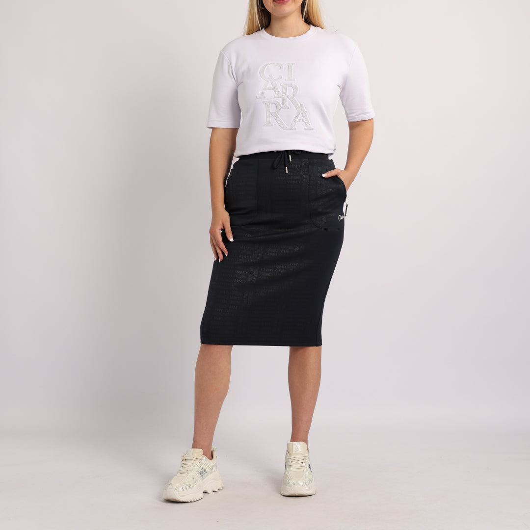 Logo Embossed Skirt