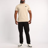 MENS BLACK CONTRASTED WAISTBAND PANT