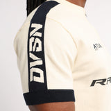 MENS BASIC SUPPLY CREAM/NAVY 1/4 ZIP GOLFER