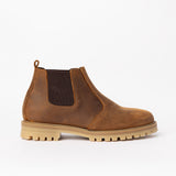 MENS ZAFF TAN LEATHER CHELSEA BOOT