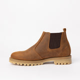 MENS ZAFF TAN LEATHER CHELSEA BOOT