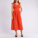 TIE STRAP DRESS (COTTON MORNE)