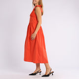 TIE STRAP DRESS (COTTON MORNE)